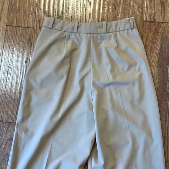 Mango high rise tan tapered straight leg trouser pants 4 - Picture 12 of 13